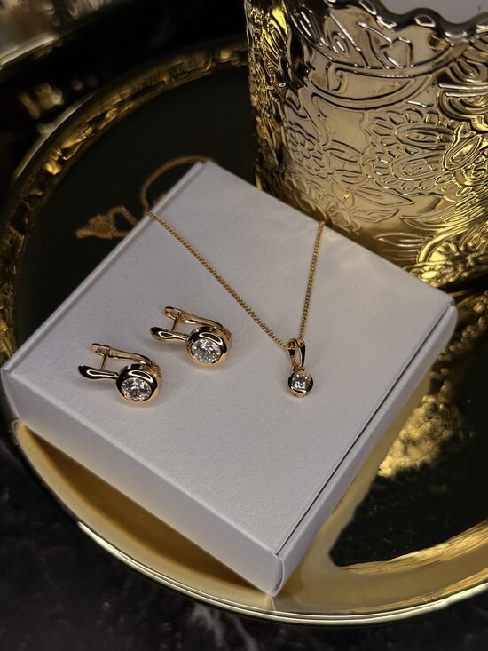 Rozā zelta komplekts PP89