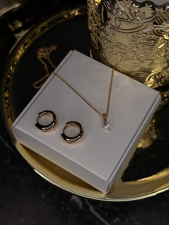 Rozā zelta komplekts PP88