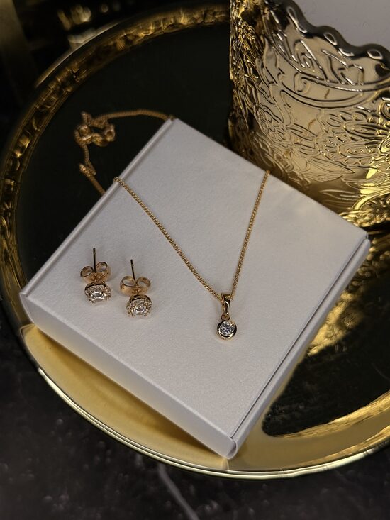 Rozā zelta komplekts PP78