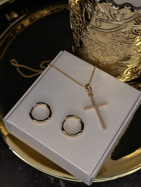 Rozā zelta komplekts PP73