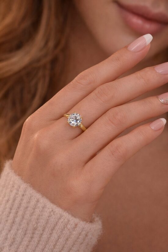 Rozā zelta gredzens PP303