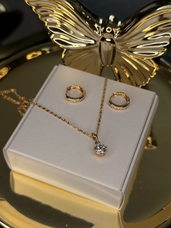 Rozā zelta lux komplekts V53