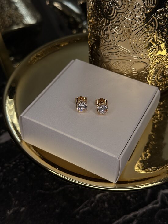 Apzeltīti lux nagliņu auskari V9