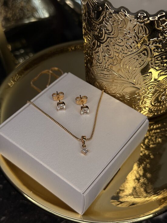 Rozā zelta lux komplekts V35