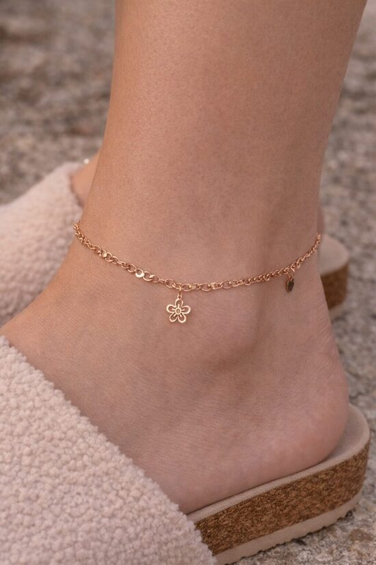 Kājas ķēdīte - apzeltīta V67