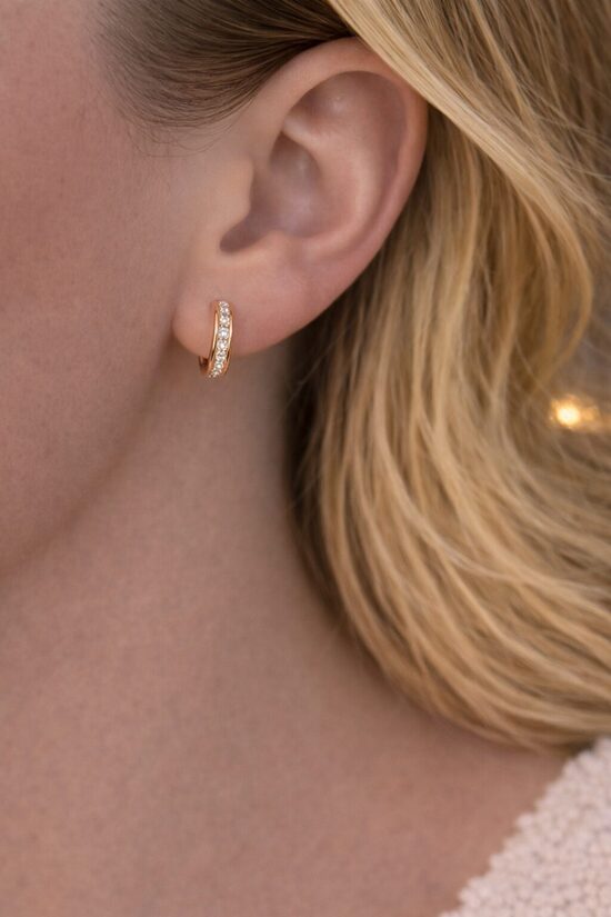 Apzeltīti lux auskariņi V27