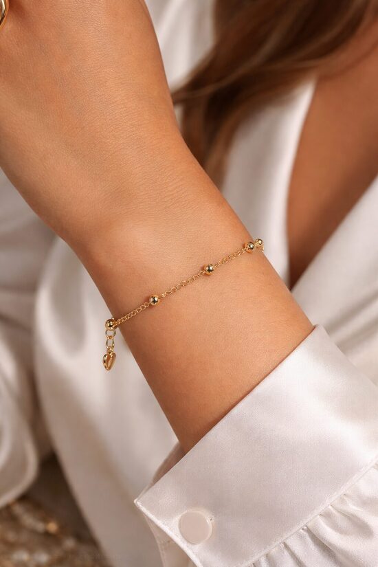 Apzeltīta rokassprādze, garumu var regulēt V80