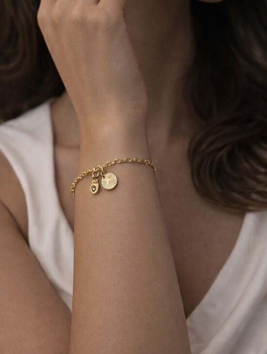 Rozā zelta rokassprādze GY16