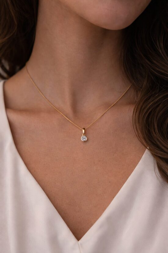 Rozā zelta kaklarota luxus PP63