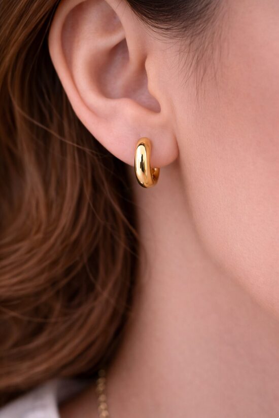 Apzeltīti lux auskariņi - riņķīši MN30