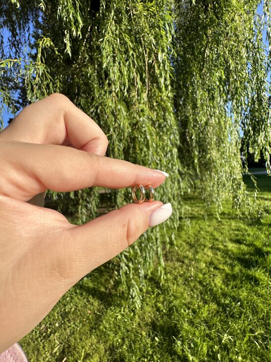 Minī klasiskie riņķīši - 10mm, rozā zelta