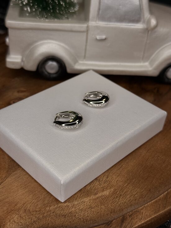 Sudraba auskariņi ar cirkonijiem SP10