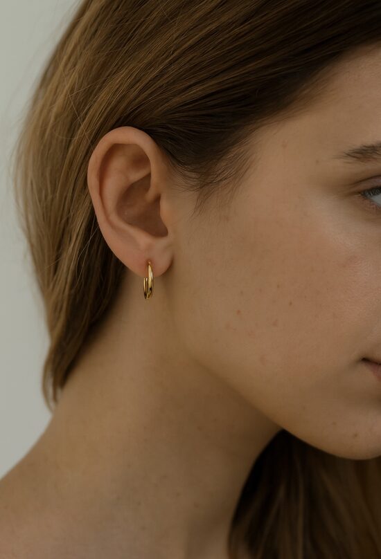 Rozā zelta riņķīši ikdienai - klasika Y9