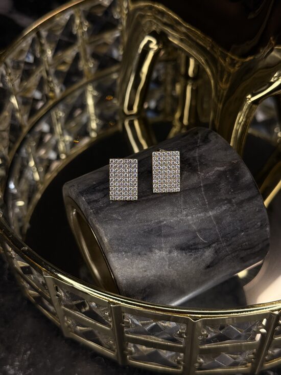 Rozā zelta nagliņu auskariņi GH13