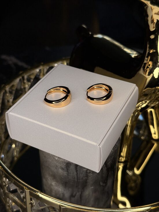 Rozā zelta auskariņi luxus klasika EE3