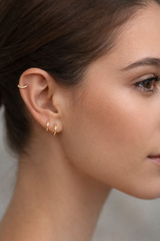 Minī klasiskie riņķīši - 11mm, APZELTĪTI