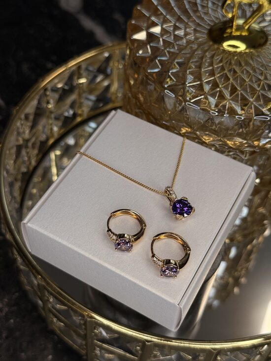 Ametista violetais komplekts lux LM100