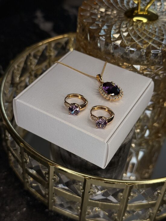 Rozā zelta komplekts MN120