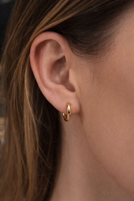 Apzeltīti klasiski auskariņi lux MN8