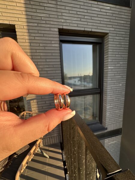 Rozā zelta riņķīši 18N